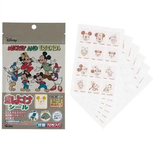 Skater Insect Repellent Sticker Mickey Friends 72 Sheets